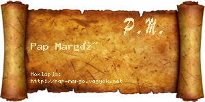 Pap Margó névjegykártya